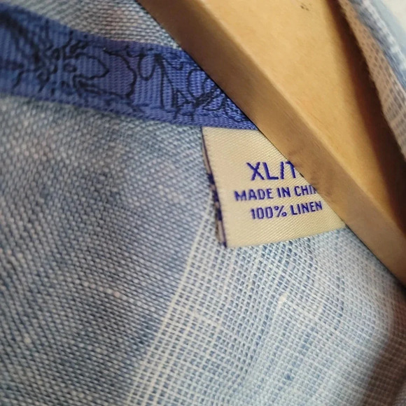 Tommy Bahama Men's Button-Up Shirt Size XL Multicolor Plaid Linen Short Sleeve - Picture 8 of 9